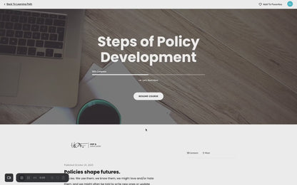 The Steps of Policy Development